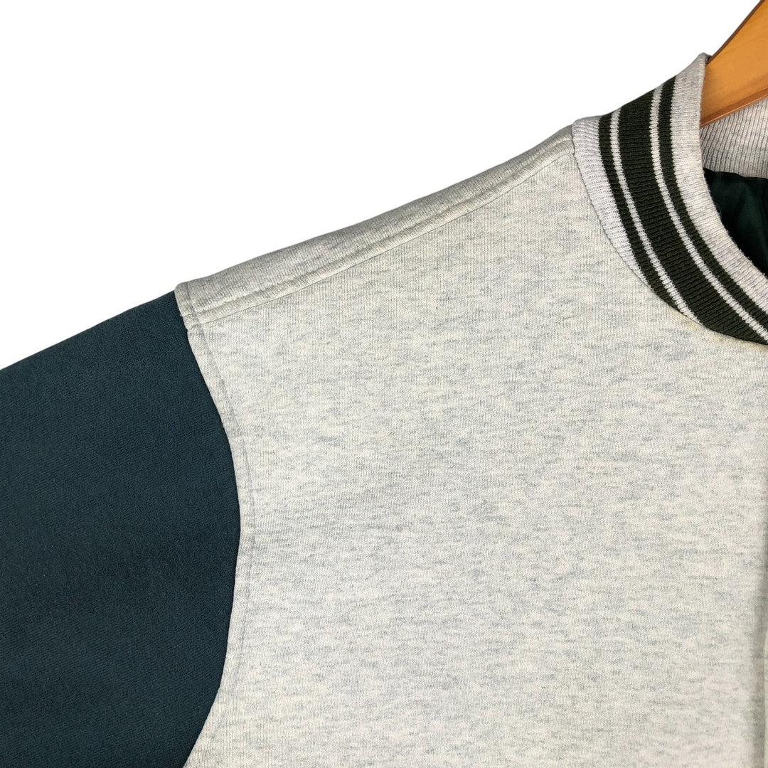 90'S Mickey and Co. Mickey Mouse Sweatshirt Varsity Jacket, Men's Size L, Vintage unclear Green type dark green Vintage Second Hand