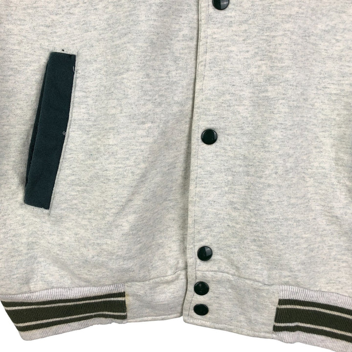 90'S Mickey and Co. Mickey Mouse Sweatshirt Varsity Jacket, Men's Size L, Vintage unclear Green type dark green Vintage Second Hand