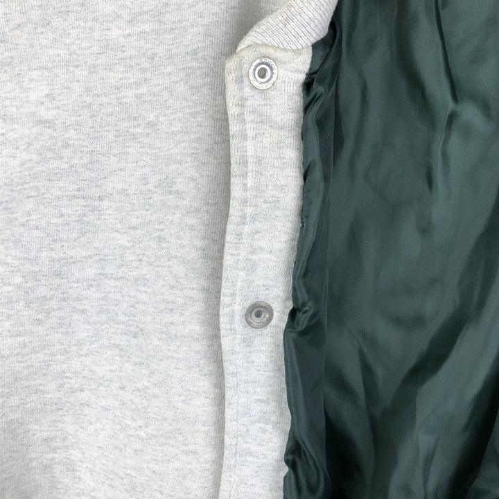 90'S Mickey and Co. Mickey Mouse Sweatshirt Varsity Jacket, Men's Size L, Vintage unclear Green type dark green Vintage Second Hand
