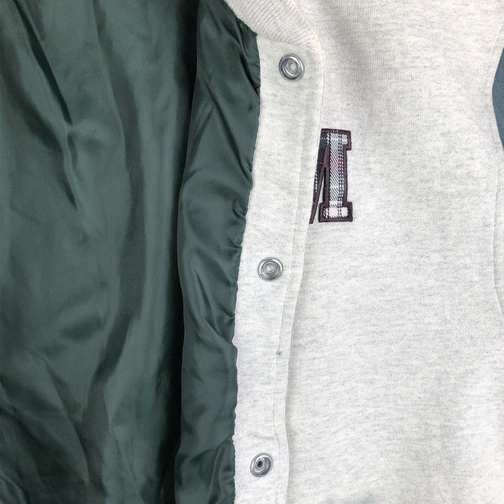 90'S Mickey and Co. Mickey Mouse Sweatshirt Varsity Jacket, Men's Size L, Vintage unclear Green type dark green Vintage Second Hand