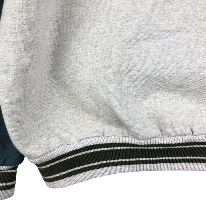 90'S Mickey and Co. Mickey Mouse Sweatshirt Varsity Jacket, Men's Size L, Vintage unclear Green type dark green Vintage Second Hand