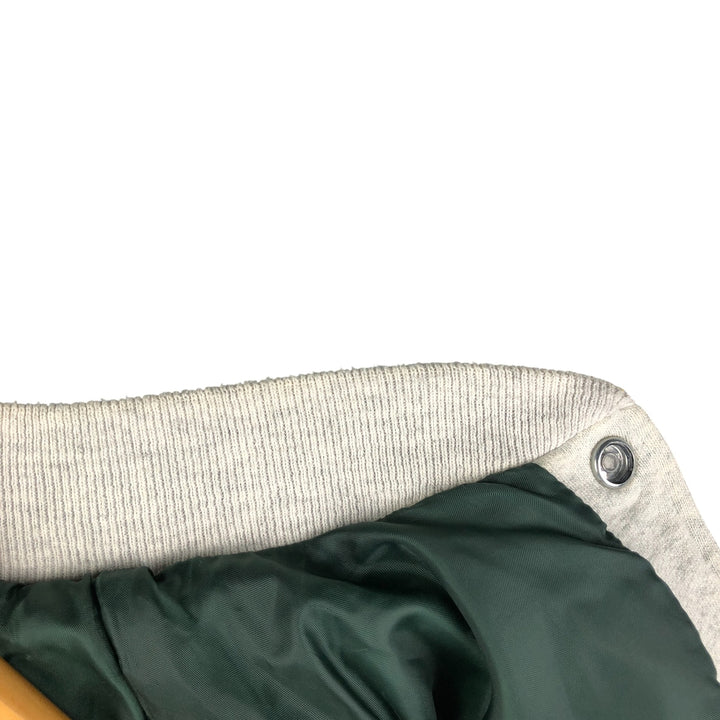 90'S Mickey and Co. Mickey Mouse Sweatshirt Varsity Jacket, Men's Size L, Vintage unclear Green type dark green Vintage Second Hand