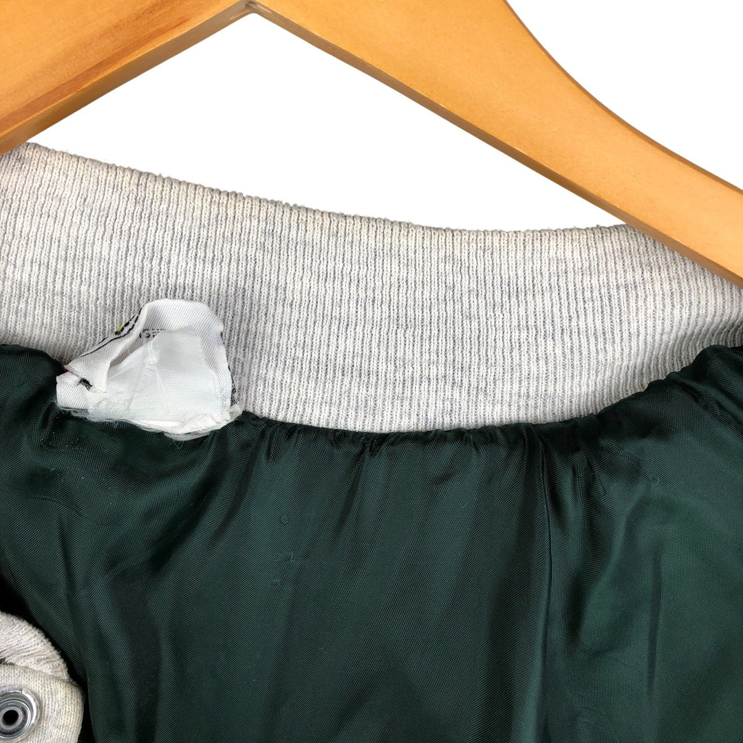 90'S Mickey and Co. Mickey Mouse Sweatshirt Varsity Jacket, Men's Size L, Vintage unclear Green type dark green Vintage Second Hand