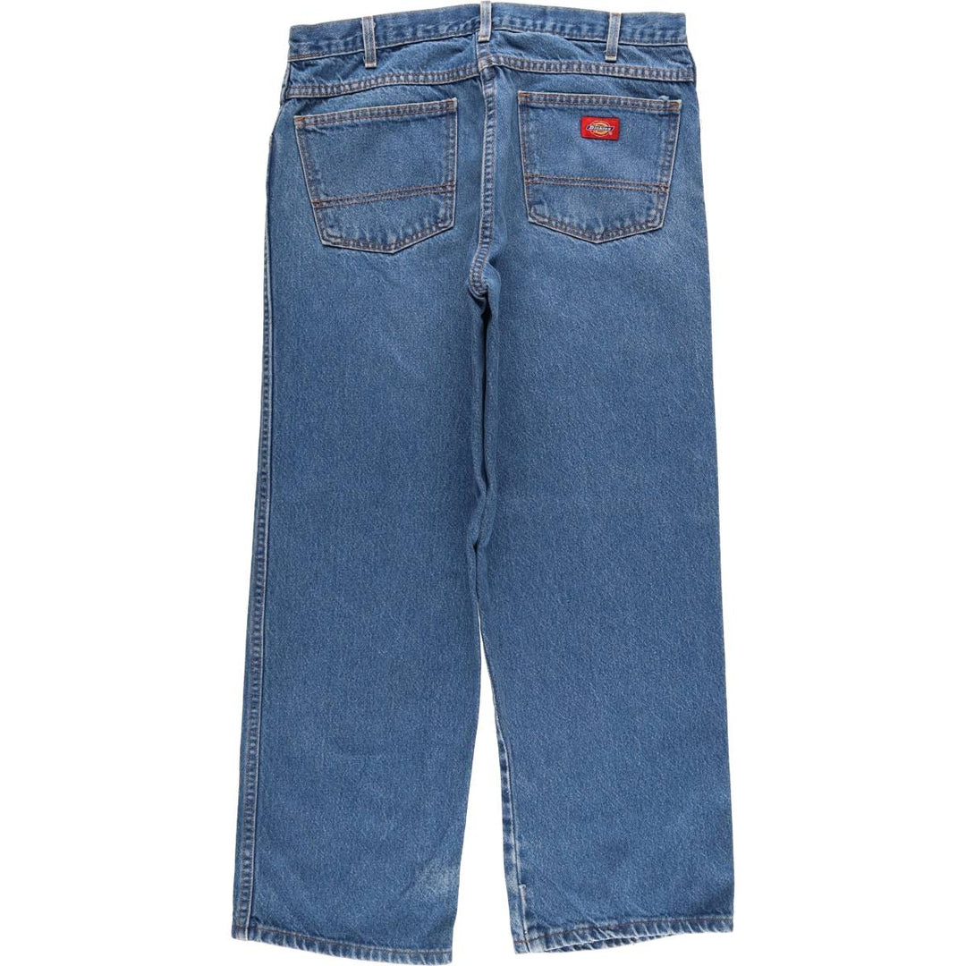 Dickies tapered denim pants for men, equivalent to W35 cotton blue type Vintage Second Hand