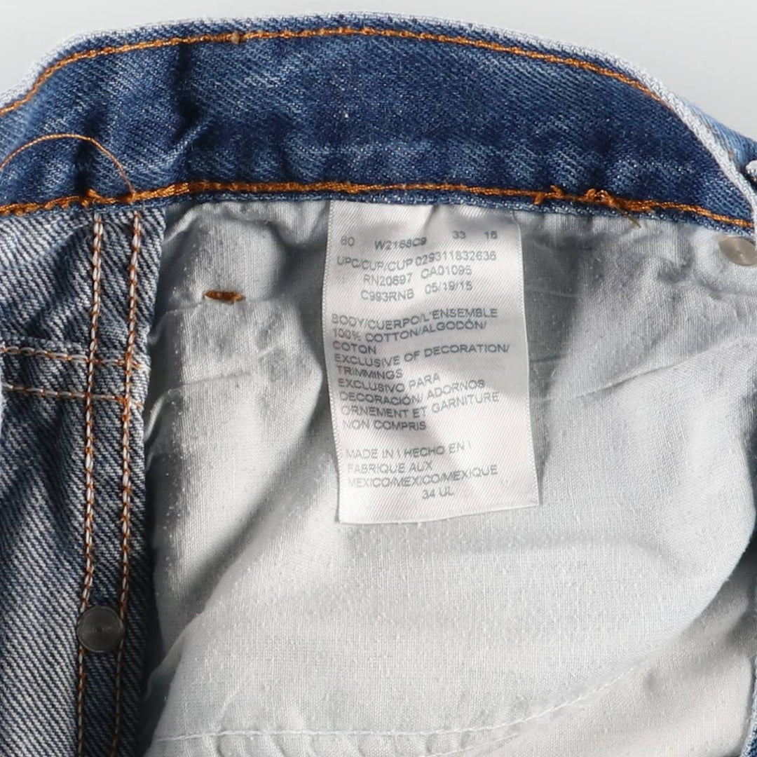 Dickies tapered denim pants for men, equivalent to W35 cotton blue type Vintage Second Hand