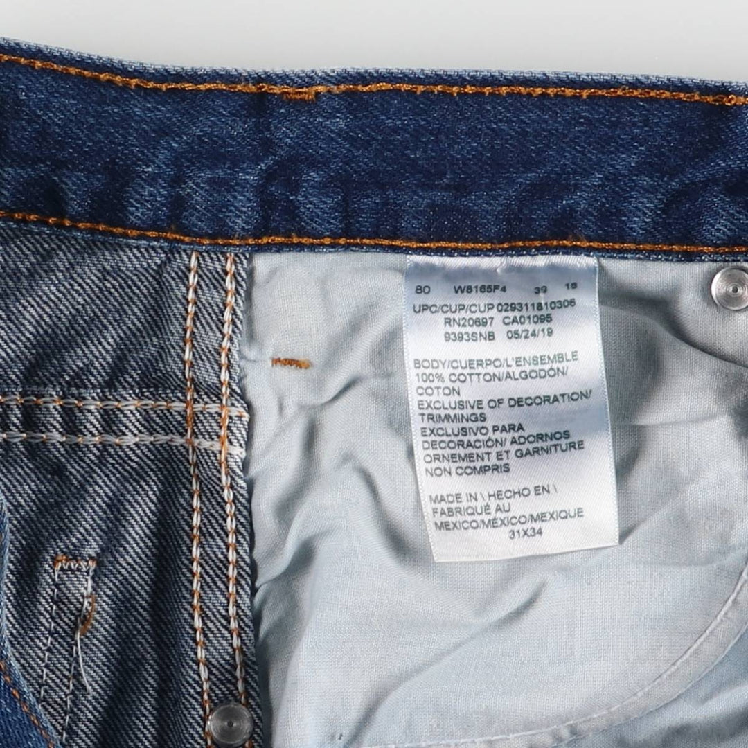 Dickies tapered denim pants for men, equivalent to W33 cotton blue type Vintage Second Hand