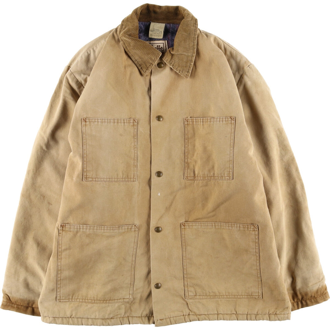 Vintage 80s-90'S Walls Blizzard Pruf Duck Coverall, Made in USA, Men's XL cotton Beige type Vintage Second Hand