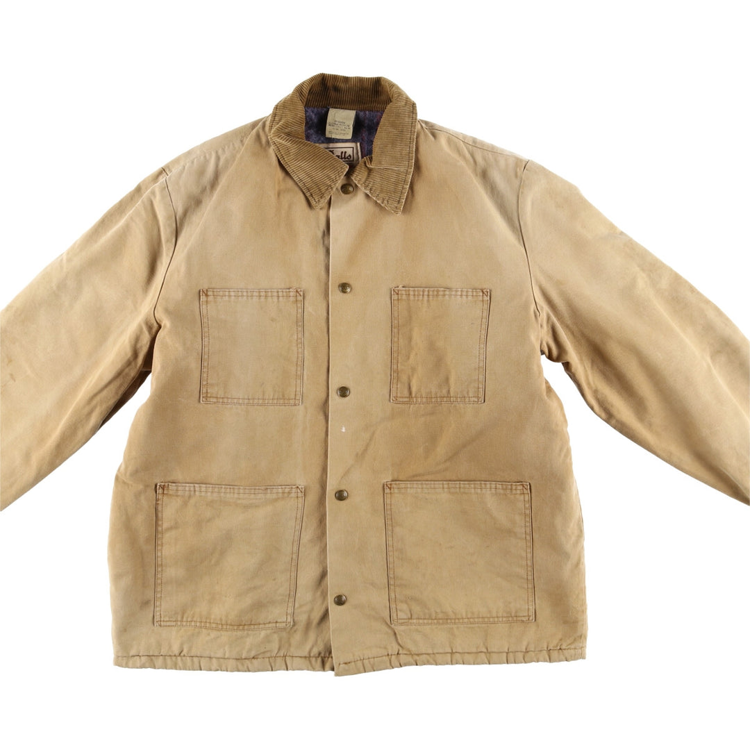 Vintage 80s-90'S Walls Blizzard Pruf Duck Coverall, Made in USA, Men's XL cotton Beige type Vintage Second Hand