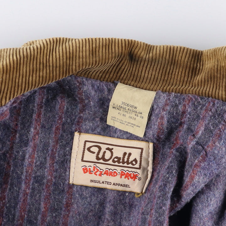 Vintage 80s-90'S Walls Blizzard Pruf Duck Coverall, Made in USA, Men's XL cotton Beige type Vintage Second Hand