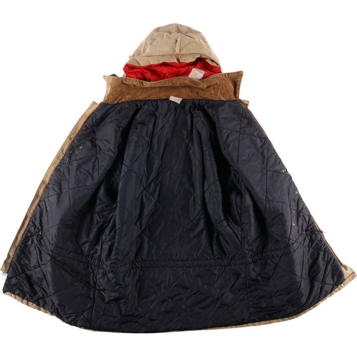 1980'S Carhartt 100th Anniversary Model Padded Traditional Coat Duck Full Zip Parka Men's XL Vintage cotton Beige type Vintage Second Hand