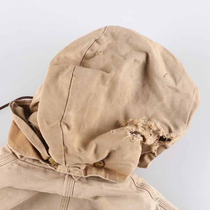 1980'S Carhartt 100th Anniversary Model Padded Traditional Coat Duck Full Zip Parka Men's XL Vintage cotton Beige type Vintage Second Hand