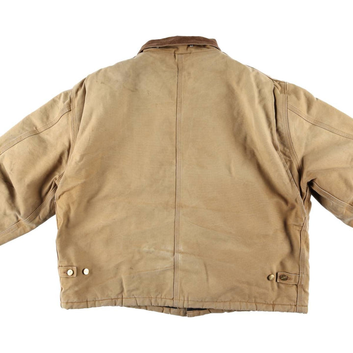2000'S Carhartt Traditional Padded Duck Work Jacket, Men's XXL cotton ocher yellow type Vintage Second Hand