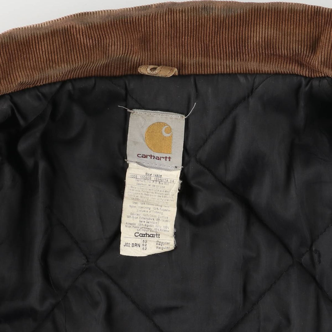 2000'S Carhartt Traditional Padded Duck Work Jacket, Men's XXL cotton ocher yellow type Vintage Second Hand