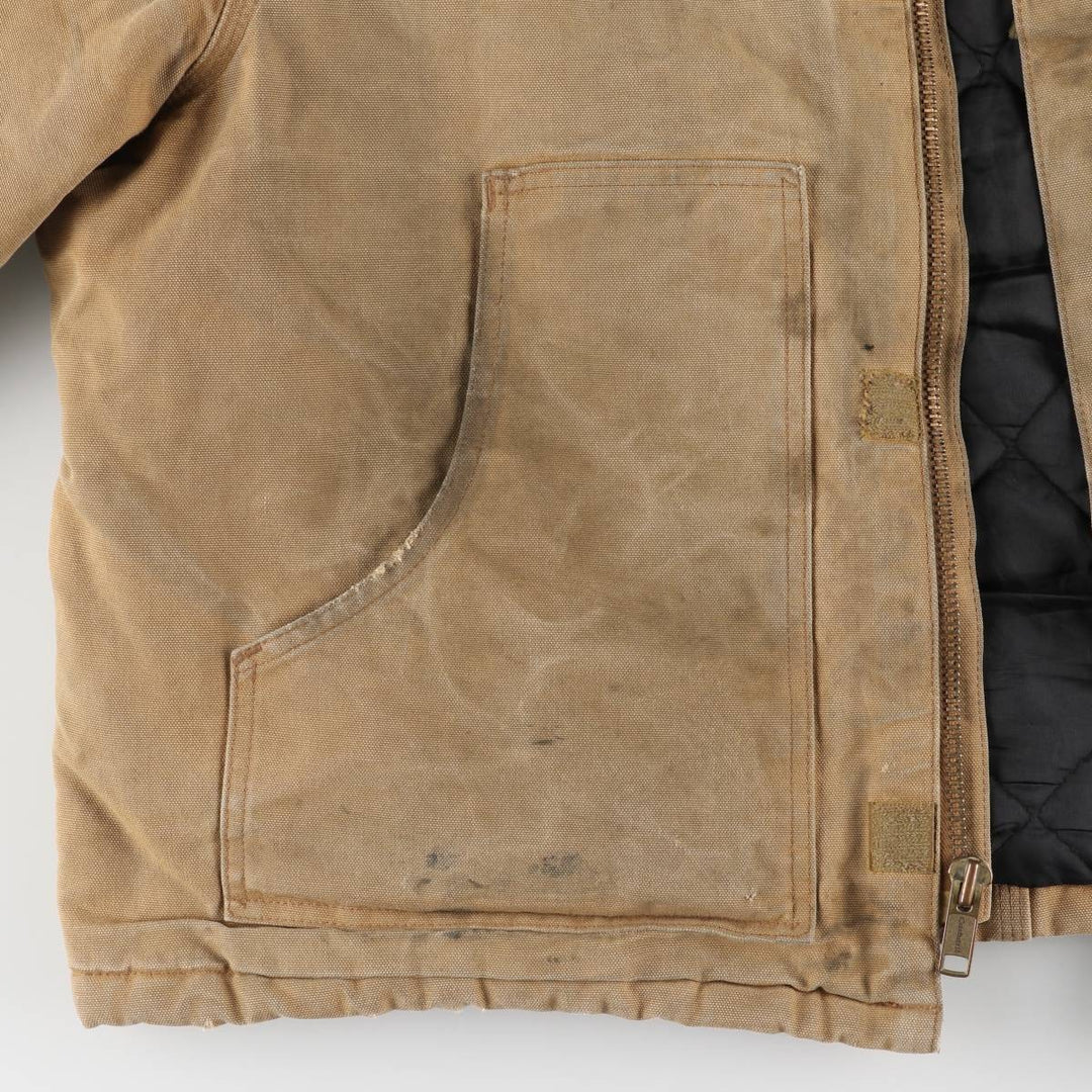 2000'S Carhartt Traditional Padded Duck Work Jacket, Men's XXL cotton ocher yellow type Vintage Second Hand