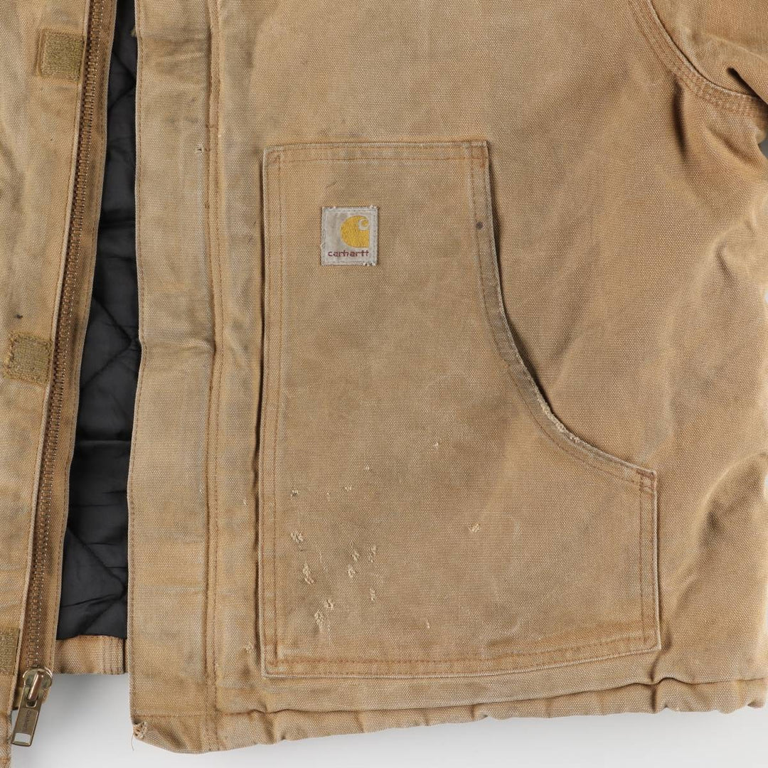 2000'S Carhartt Traditional Padded Duck Work Jacket, Men's XXL cotton ocher yellow type Vintage Second Hand