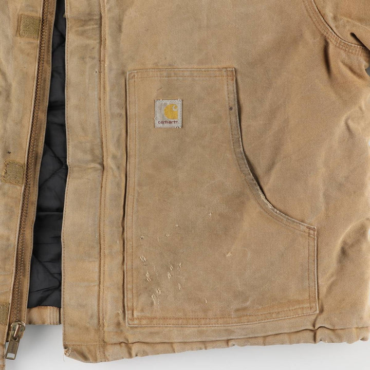 2000'S Carhartt Traditional Padded Duck Work Jacket, Men's XXL cotton ocher yellow type Vintage Second Hand