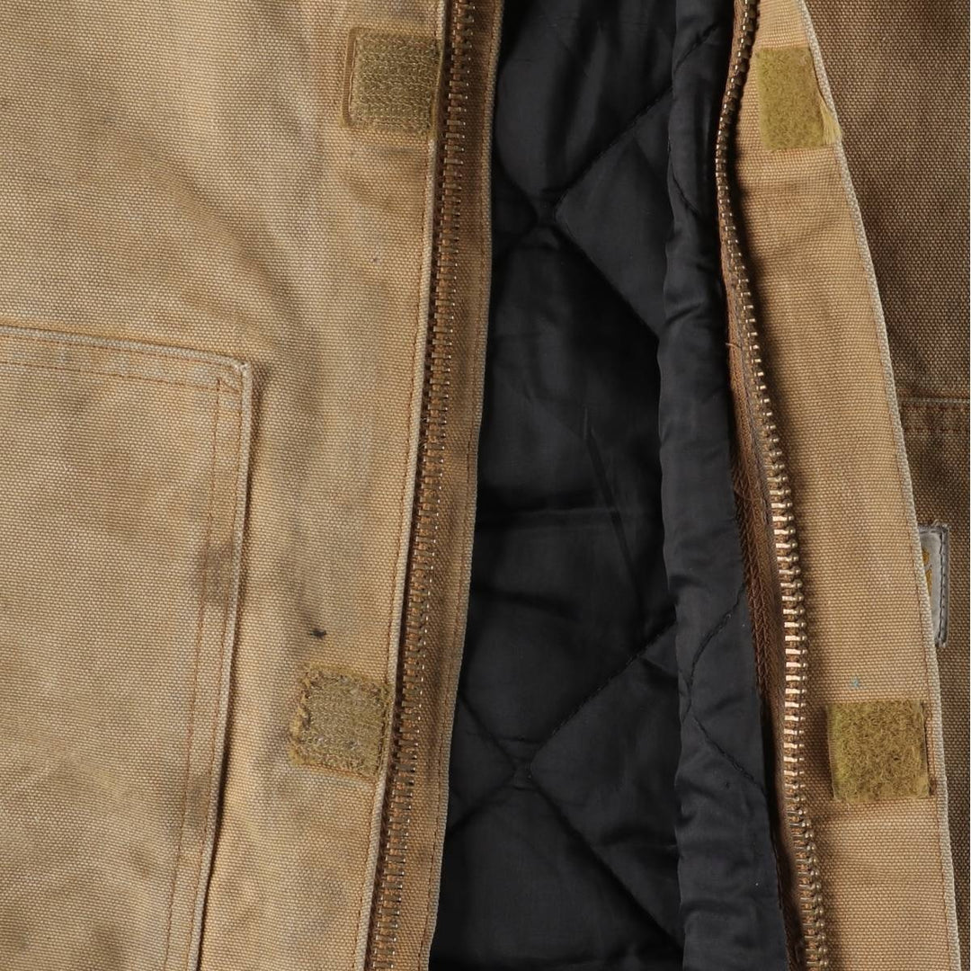 2000'S Carhartt Traditional Padded Duck Work Jacket, Men's XXL cotton ocher yellow type Vintage Second Hand