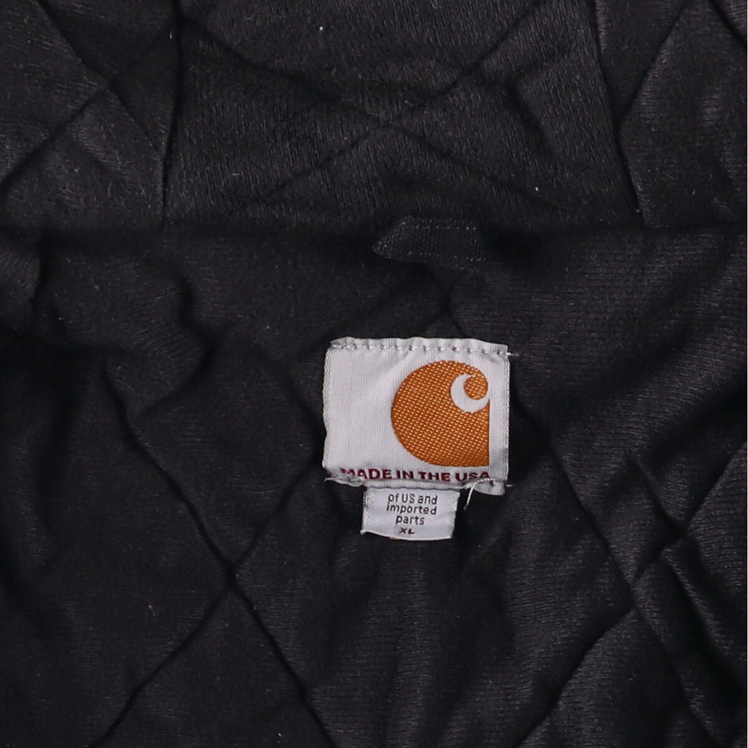 2000'S Carhartt Active Jacket, Padded, Advertising Duck Full Zip Hoodie, Men's XL cotton black type Vintage Second Hand