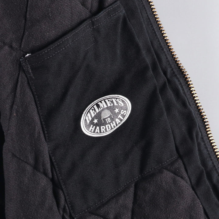 2000'S Carhartt Active Jacket, Padded, Advertising Duck Full Zip Hoodie, Men's XL cotton black type Vintage Second Hand