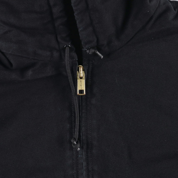 2000'S Carhartt Active Jacket, Padded, Advertising Duck Full Zip Hoodie, Men's XL cotton black type Vintage Second Hand