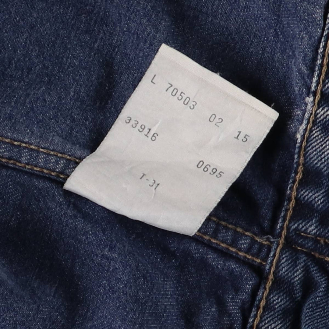 90'S Levi's 70503-0215 Denim Jacket, Men's Size L, Vintage cotton blue type Vintage Second Hand