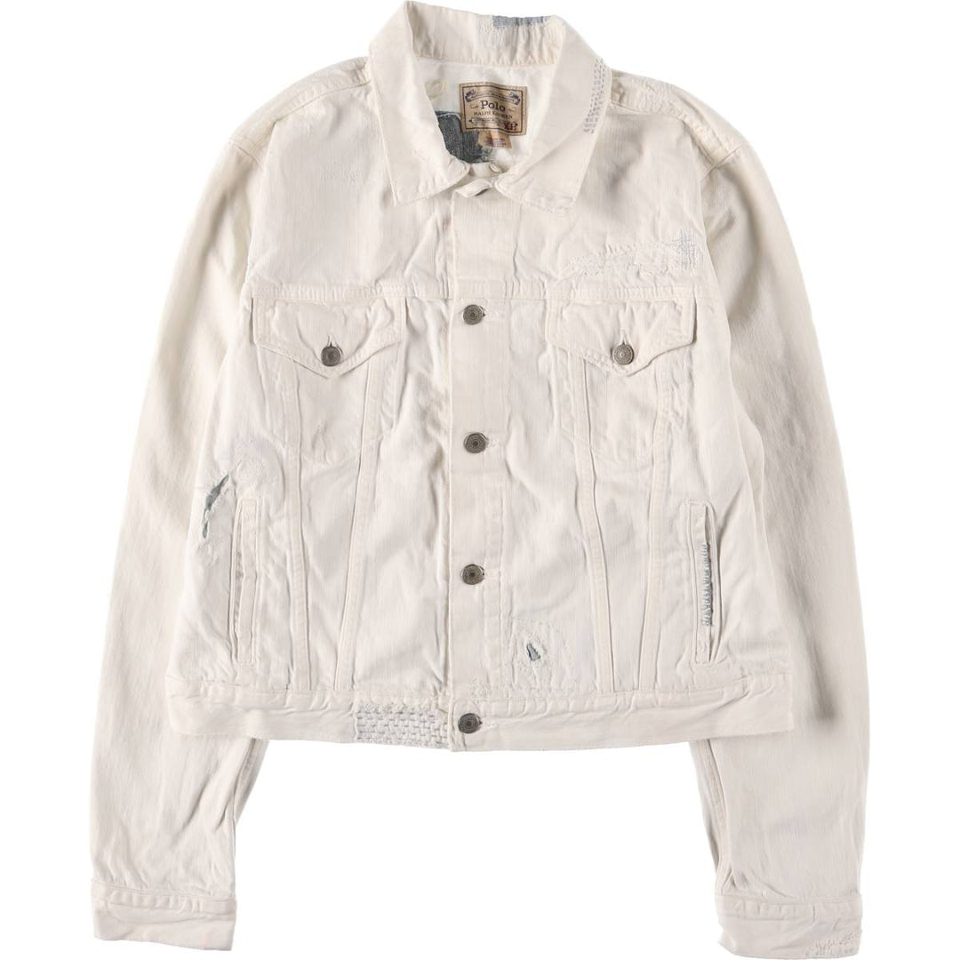 Ralph Lauren Polo Ralph Lauren white denim jacket, men's size XL cotton white type Vintage Second Hand