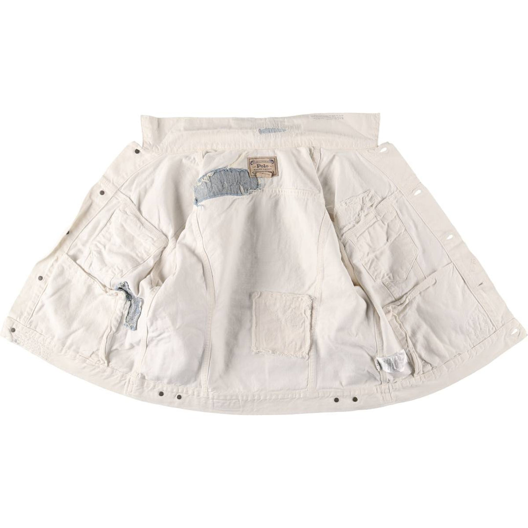 Ralph Lauren Polo Ralph Lauren white denim jacket, men's size XL cotton white type Vintage Second Hand
