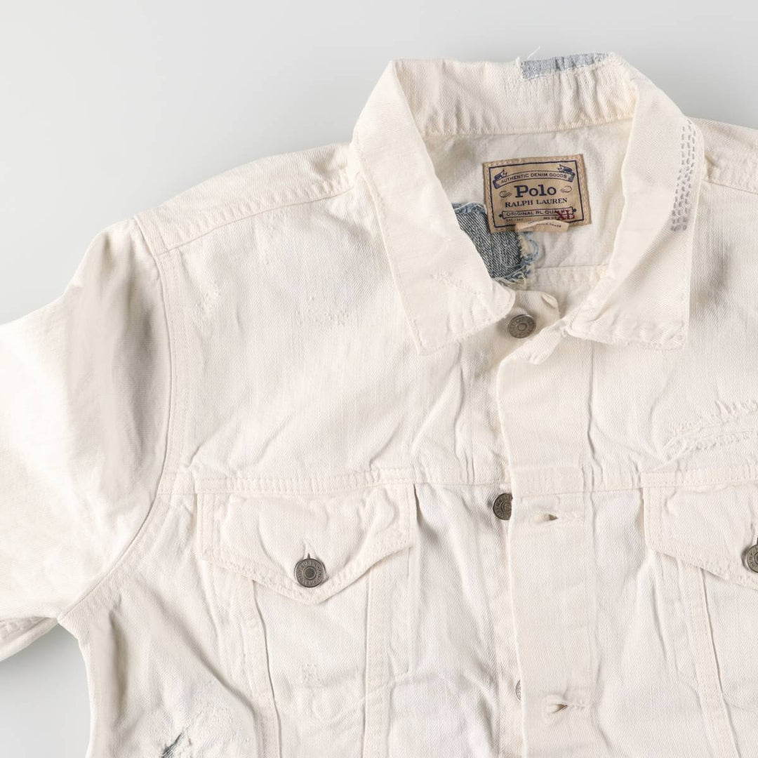 Ralph Lauren Polo Ralph Lauren white denim jacket, men's size XL cotton white type Vintage Second Hand