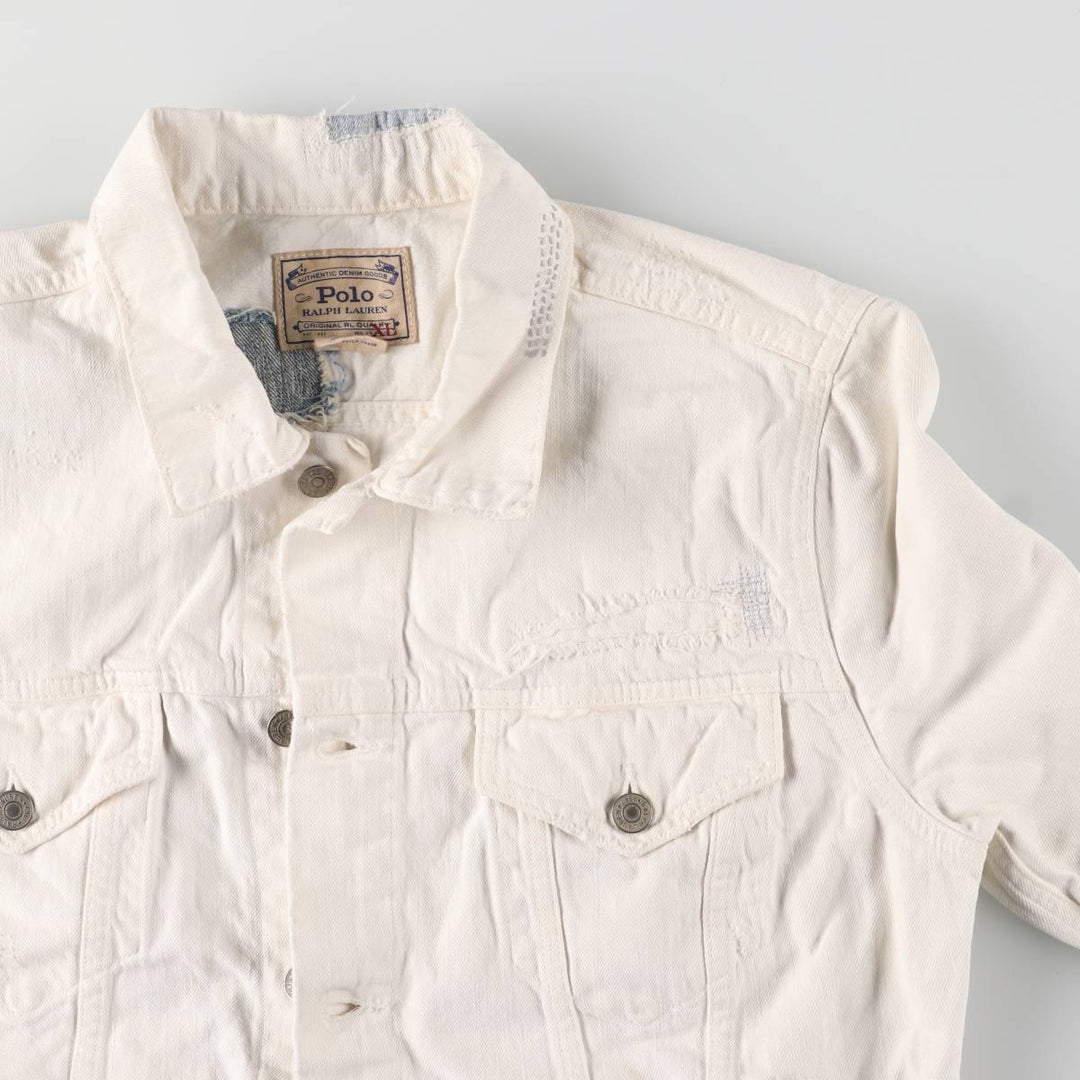 Ralph Lauren Polo Ralph Lauren white denim jacket, men's size XL cotton white type Vintage Second Hand