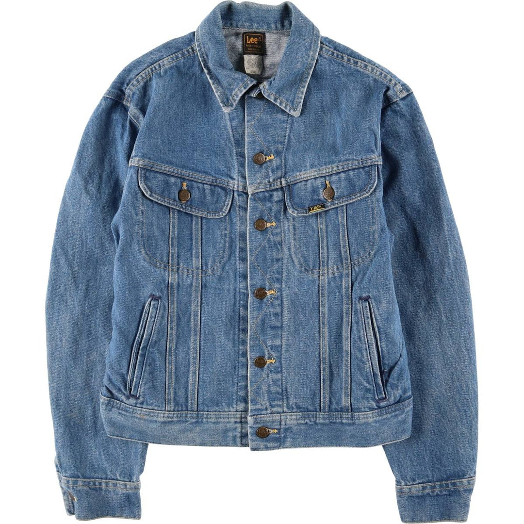 Vintage 1980'S Lee denim jacket, made in the USA, size S, men's cotton blue type Vintage Second Hand