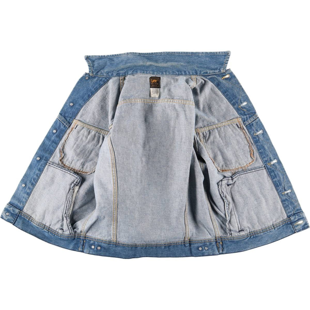 Vintage 1980'S Lee denim jacket, made in the USA, size S, men's cotton blue type Vintage Second Hand