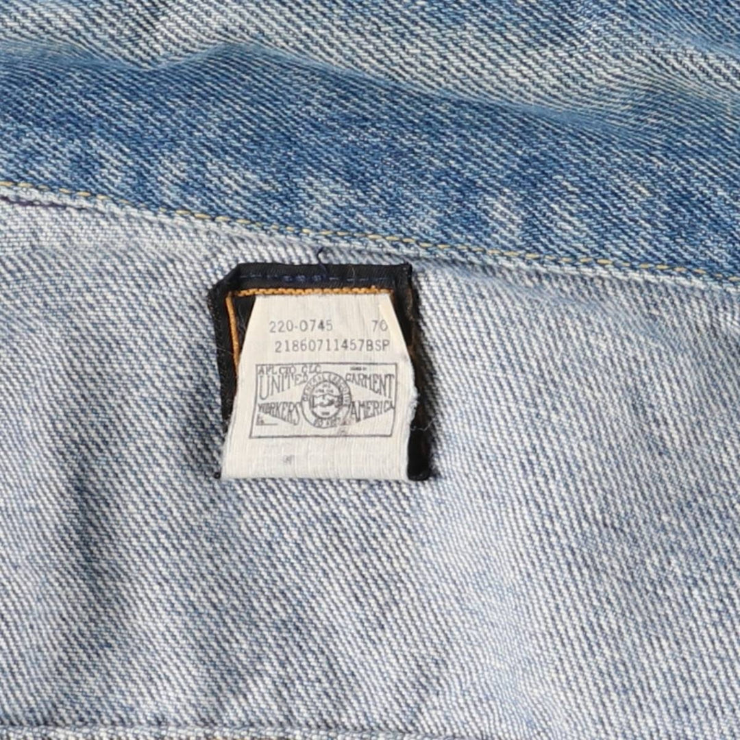 Vintage 1980'S Lee denim jacket, made in the USA, size S, men's cotton blue type Vintage Second Hand