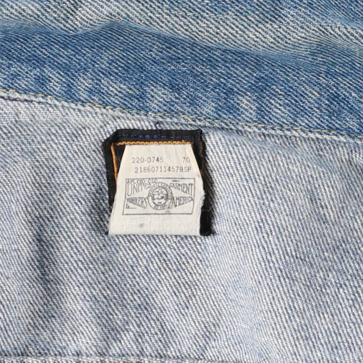 Vintage 1980'S Lee denim jacket, made in the USA, size S, men's cotton blue type Vintage Second Hand