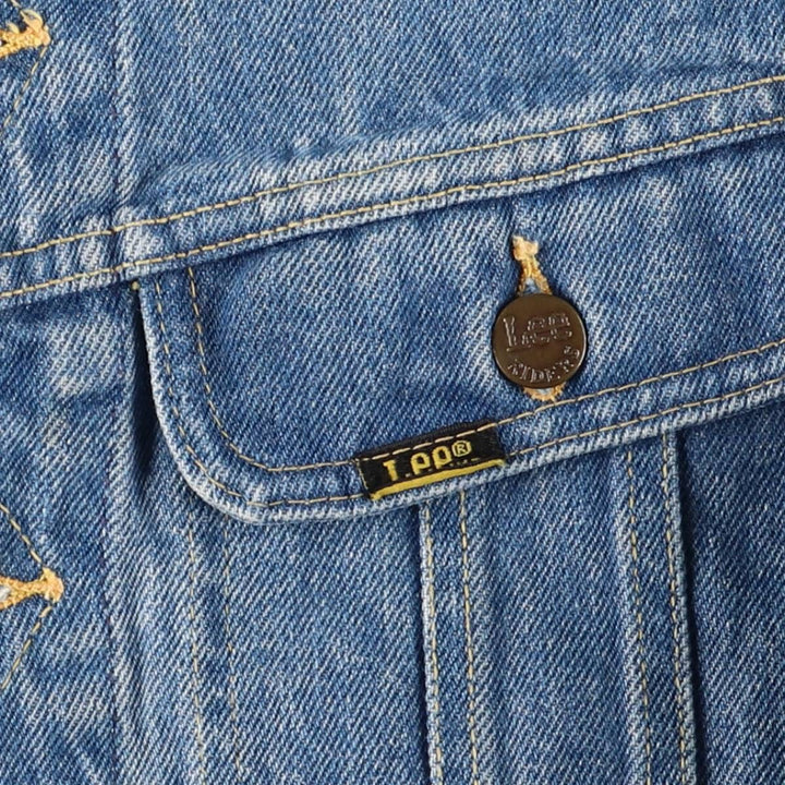Vintage 1980'S Lee denim jacket, made in the USA, size S, men's cotton blue type Vintage Second Hand