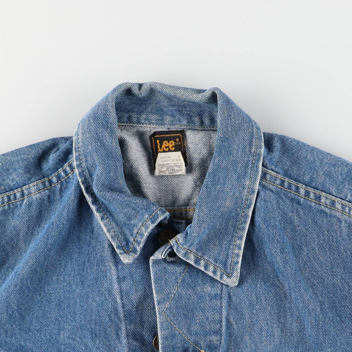 Vintage 1980'S Lee denim jacket, made in the USA, size S, men's cotton blue type Vintage Second Hand