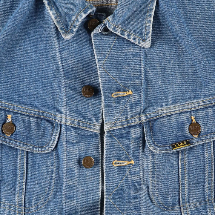 Vintage 1980'S Lee denim jacket, made in the USA, size S, men's cotton blue type Vintage Second Hand