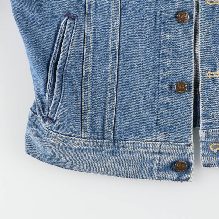 Vintage 1980'S Lee denim jacket, made in the USA, size S, men's cotton blue type Vintage Second Hand