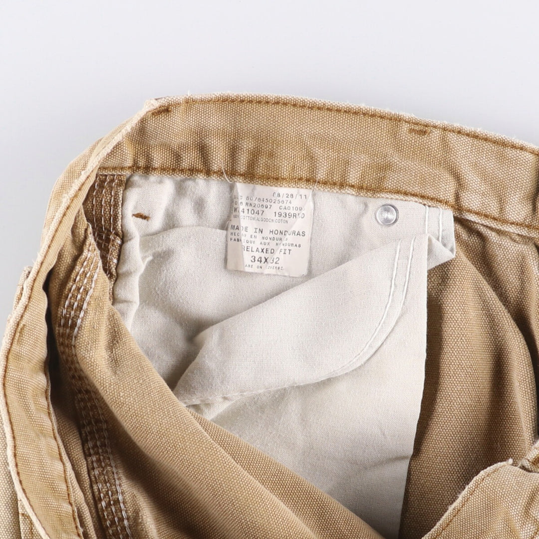 Dickies Relaxed Fit Duck Painter Pants Men's W34 equivalent cotton beige type brown Vintage Second Hand