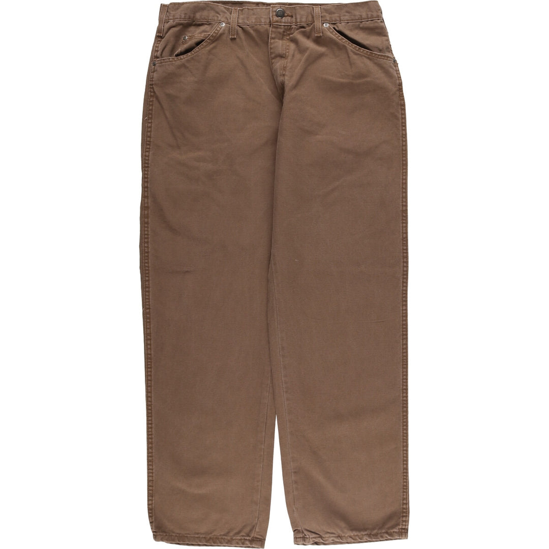Dickies Duck Work Pants Men's W35 cotton brown type Vintage Second Hand