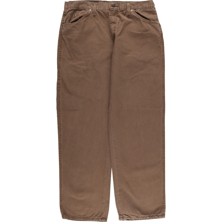 Dickies Duck Work Pants Men's W35 cotton brown type Vintage Second Hand