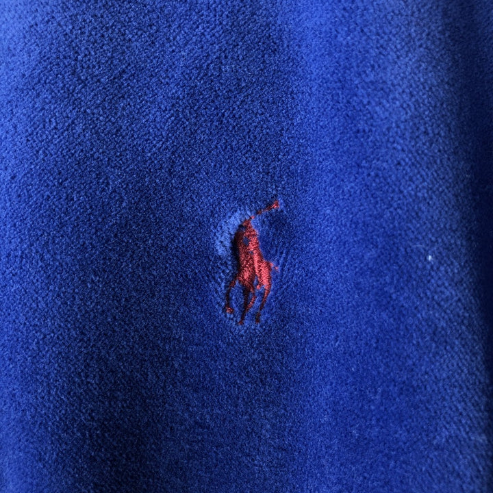Ralph Lauren POLO by Ralph Lauren One Point Logo Sweatshirt Trainer Men's L size cotton blue type Vintage Second Hand