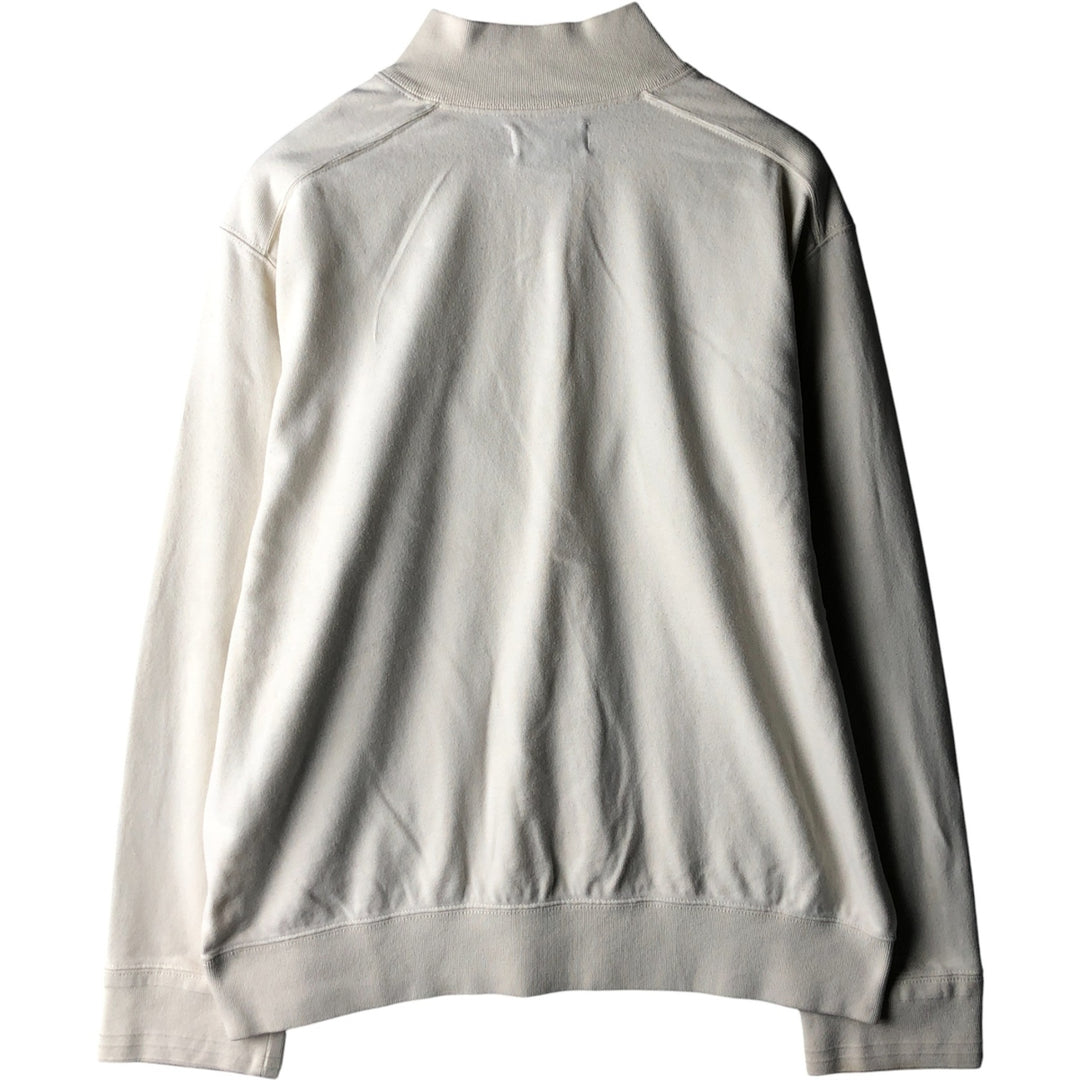 Ralph Lauren POLO by Ralph Lauren Half-button sweatshirt, men's XXL size cotton ivory Vintage Second Hand
