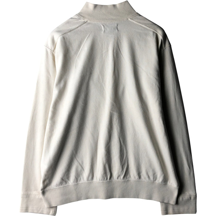 Ralph Lauren POLO by Ralph Lauren Half-button sweatshirt, men's XXL size cotton ivory Vintage Second Hand