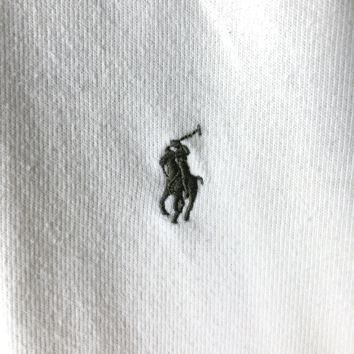 Ralph Lauren POLO by Ralph Lauren Half-button sweatshirt, men's XXL size cotton ivory Vintage Second Hand