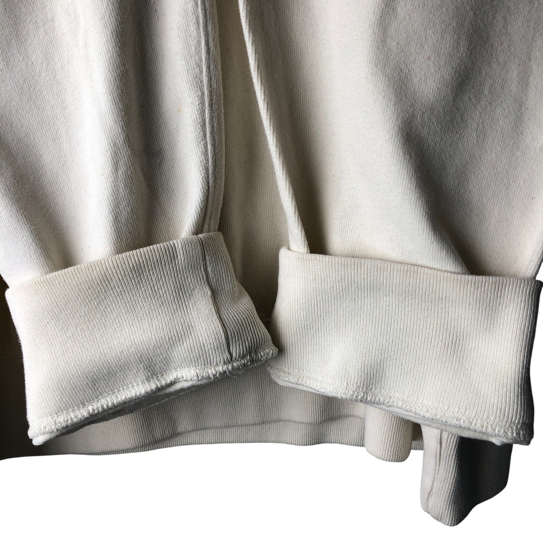 Ralph Lauren POLO by Ralph Lauren Half-button sweatshirt, men's XXL size cotton ivory Vintage Second Hand