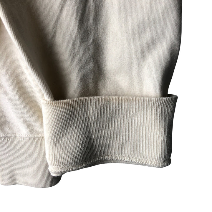 Ralph Lauren POLO by Ralph Lauren Half-button sweatshirt, men's XXL size cotton ivory Vintage Second Hand