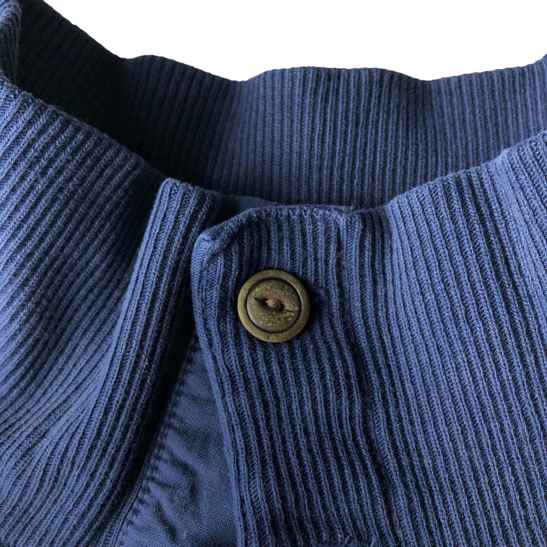 Ralph Lauren POLO by Ralph Lauren Half-button sweatshirt, men's size L cotton navy blue type Vintage Second Hand