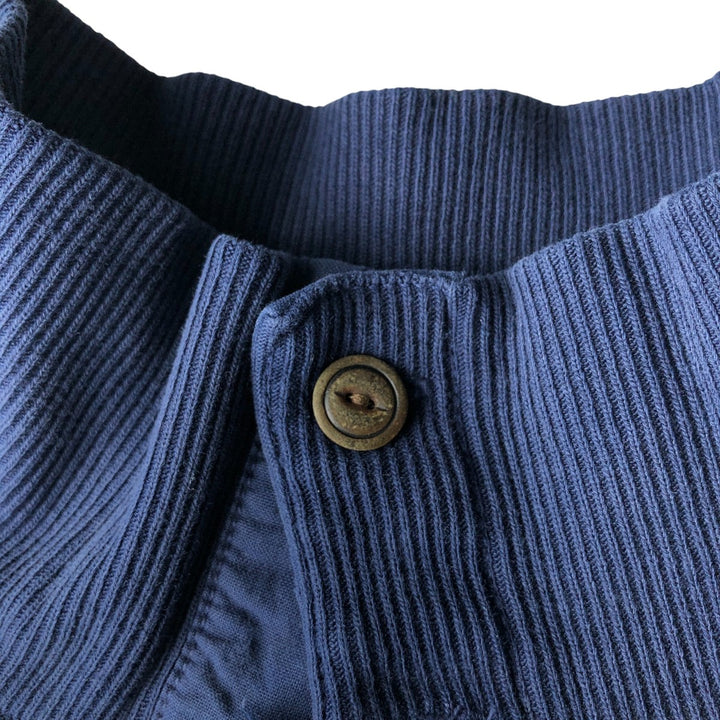 Ralph Lauren POLO by Ralph Lauren Half-button sweatshirt, men's size L cotton navy blue type Vintage Second Hand