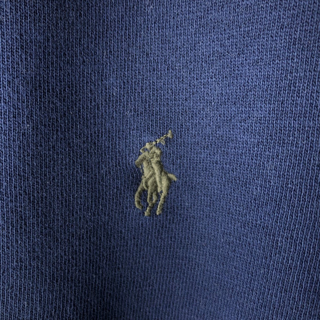 Ralph Lauren POLO by Ralph Lauren Half-button sweatshirt, men's size L cotton navy blue type Vintage Second Hand