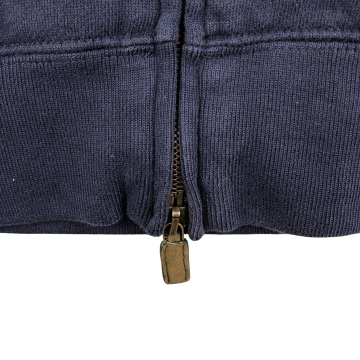 Ralph Lauren POLO by Ralph Lauren full zip sweatshirt, men's XL size cotton navy blue type Vintage Second Hand